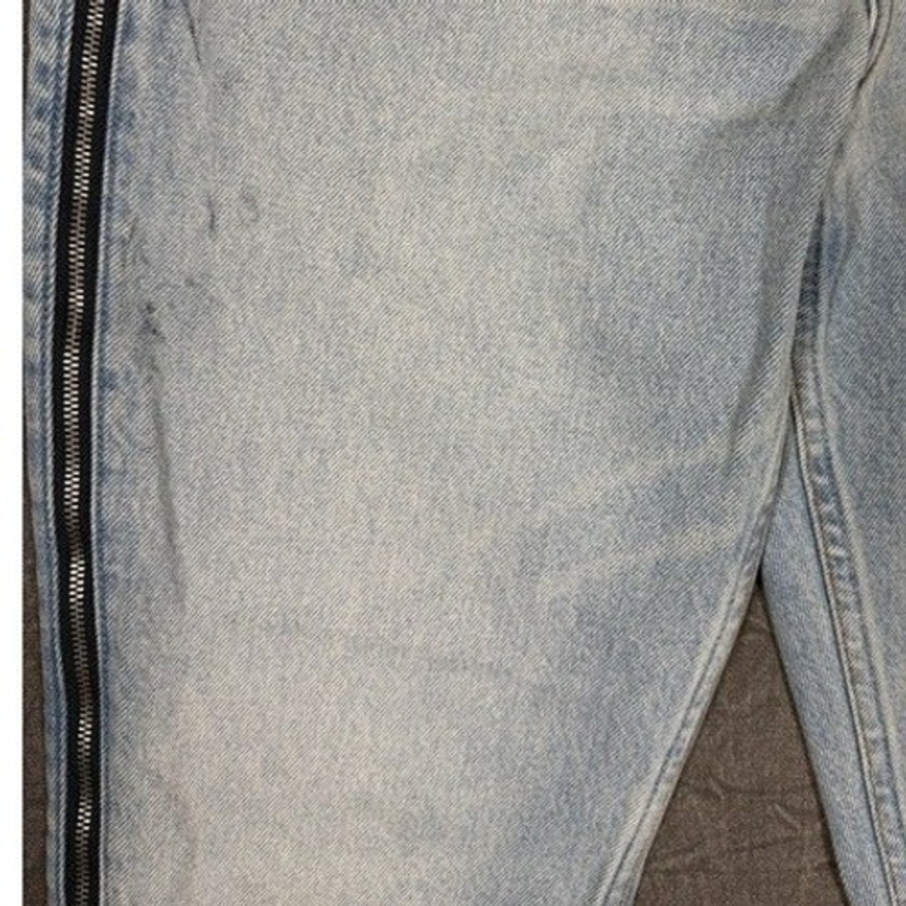 Abercrombie & Fitch Annie High Rise Girlfriend Jeans Light Wash Side Zip 29 8R - Picture 7 of 11